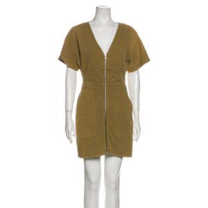 A.L.C V-Neck Front Zip Mini Dress